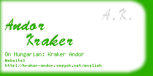 andor kraker business card